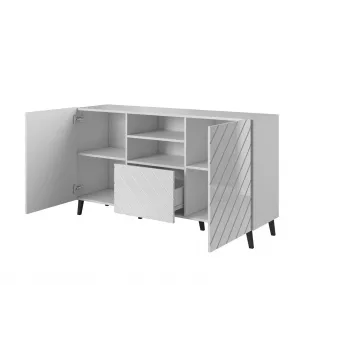 Cómoda ABETO 150x42x82 branco brilhante