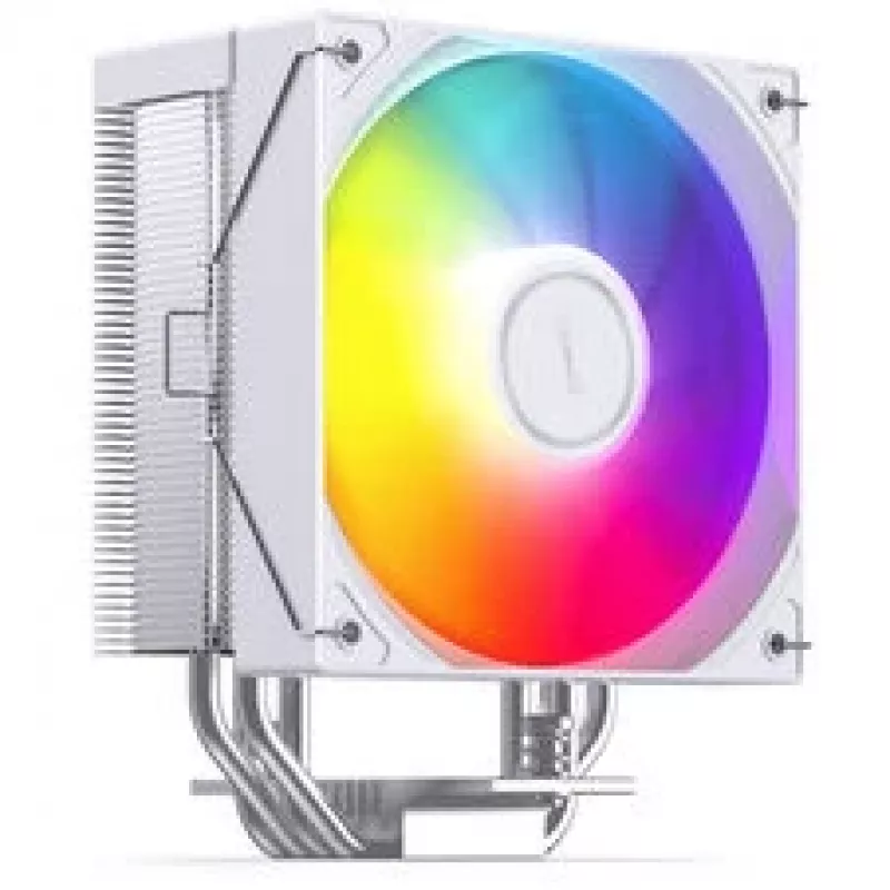 Arrefecedor de CPU Jonsbo CB40 WHITE ARGB, controlo PWM, iluminação ARGB, torre compacta, branco