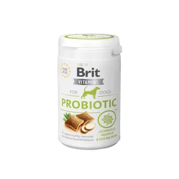 Suplemento probiótico para cães Brit BRIT Vitamins, 150 g pó, sabor a frango, sem lactose e sem glúten