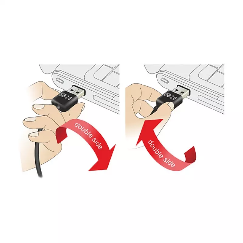Cabo USB DeLOCK 1 m USB 2.0 A - Micro-B m/m preto