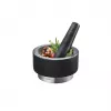 Almofariz GEFU 35300 preto aço inoxidável granito 14 cm