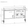 Divisória / organizador de secretária Ergo Office, carga máx. 10 kg, quadro branco, largura 1116 mm, preto, ER-301 B