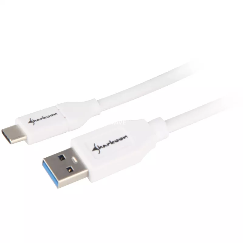 Cabo USB 3.2 Gen 2, USB-A macho > USB-C macho (branco, 1 metro)