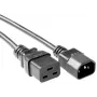 Microconnect PE0191450 cabo de alimentação preto 5 m conector fêmea C19 conector fêmea C14