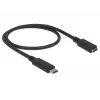 Cabo USB DeLOCK 85532 USB 3.2 Gen 1 0,5 m USB-C preto