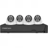Conjunto de câmaras IP de vigilância LAN Foscam FN9108E-T4-2T 8 canais com 4 câmaras 3072 x 1728 píxeis (FN9108E-T4-2T)