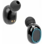 Manhattan auscultadores Bluetooth in-ear, preto, microfone, controlos integrados, resistente ao suor, isolamento acústico, 5 horas de utilização, alcance máx. 10 m, estojo de carregamento com powerbank (1200 mAh), Bluetooth v5.0, cabo de carregamento USB-A incluído, 3 anos de garantia