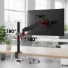 Suporte para monitor MACLEAN MC-135 com mola a gás para ecrãs de 17 a 32 polegadas, carga 2–10 kg, preto