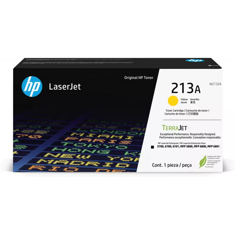 Toner HP 213A amarelo original para LaserJet, 3000 páginas, amarelo, 1 unid.