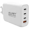 Fonte de alimentação ALLNET PSU-GaNPD-USB-1A3C-130W — 130 W, 1× USB-A, 3× USB-C