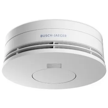 Detetor de fumo Busch-Jaeger 2CKA006800A2717 ótico com fios, pilha 3 V, Ø 120 mm, A 47,5 mm