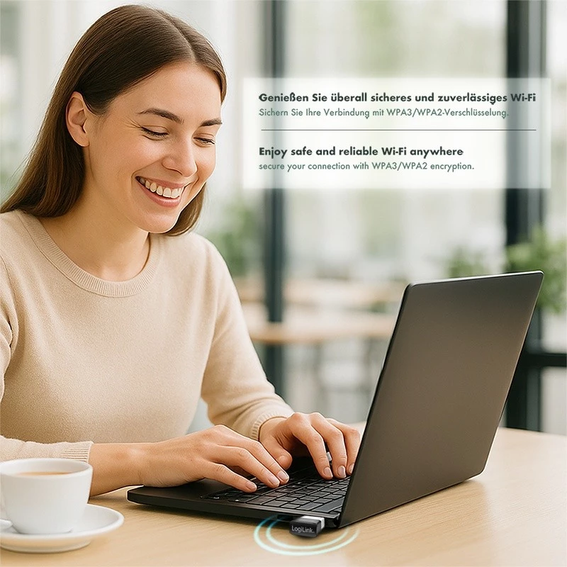 Adaptador USB WLAN sem fios, 11ac, 650 Mbit