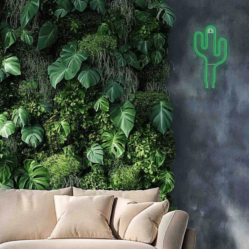 Luz néon MANTA SNL74GN verde cato — letreiro néon decorativo, modelo SNL74GN