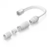 Cabo de rede Ubiquiti UACC-Cable-Extender-C6A RJ-45 Cat6a 0,185 m branco