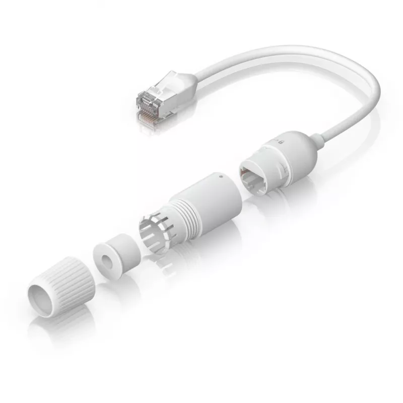 Cabo de rede Ubiquiti UACC-Cable-Extender-C6A RJ-45 Cat6a 0,185 m branco