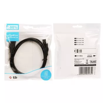 Cabo USB AM-AM 1.8 preto