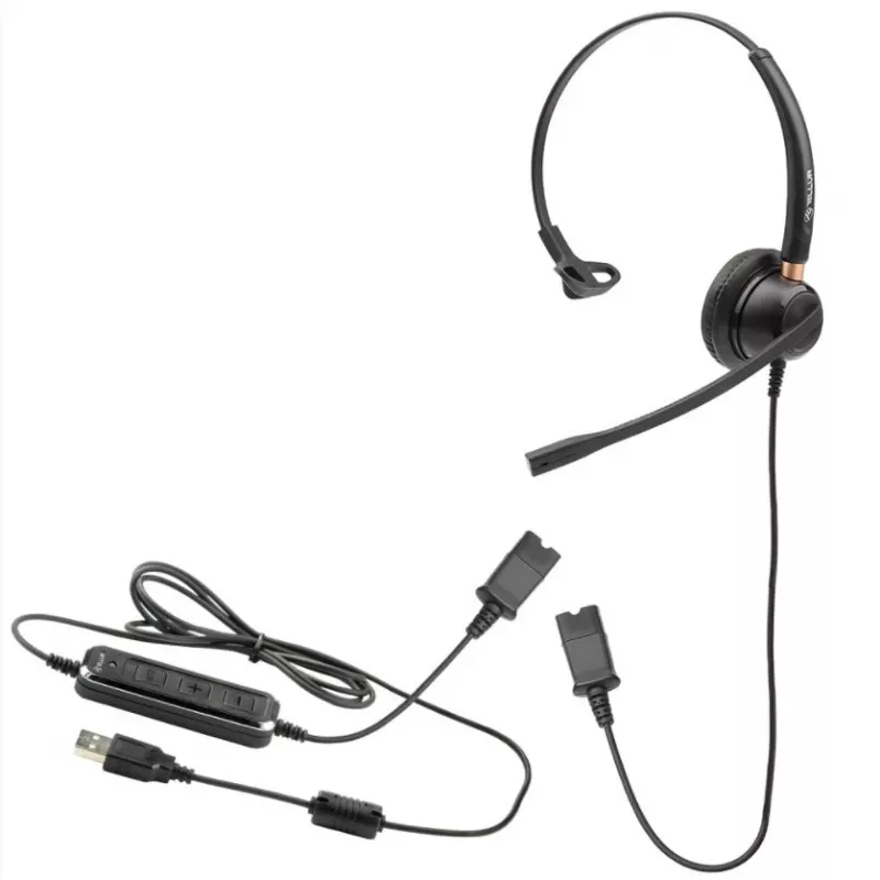Auscultadores com microfone Tellur Voice 510N monofónico USB preto