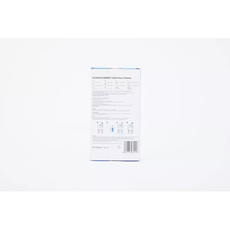 Almofadas de limpeza de substituição para pavimentos duros para Ecovacs DEEBOT N30 PRO OMNI — pack de 6 — azul/branco