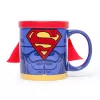 Caneca Thumbs Up Superman com capa, imagem única, 0,25 l, azul, vermelho, cerâmica, silicone, universal, 1 unid.