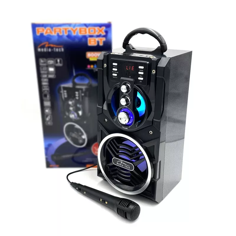 Altifalante estéreo portátil Media-Tech PARTYBOX BT MT3150 preto