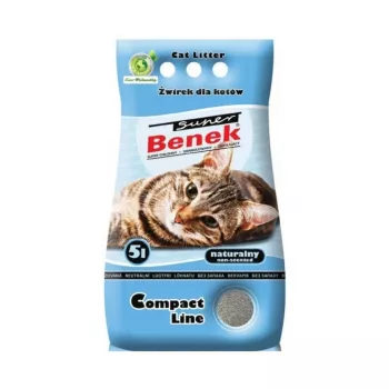 Areia aglomerante Super Benek Certech Super Benek Compact, grânulos de bentonite, 5 L, de rápida absorção, neutralização de odores
