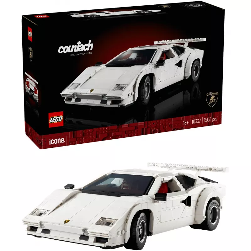 LEGO Icons 10337 Lamborghini Countach 5000 Quattrovalvole conjunto de construção, 1506 peças, 18+