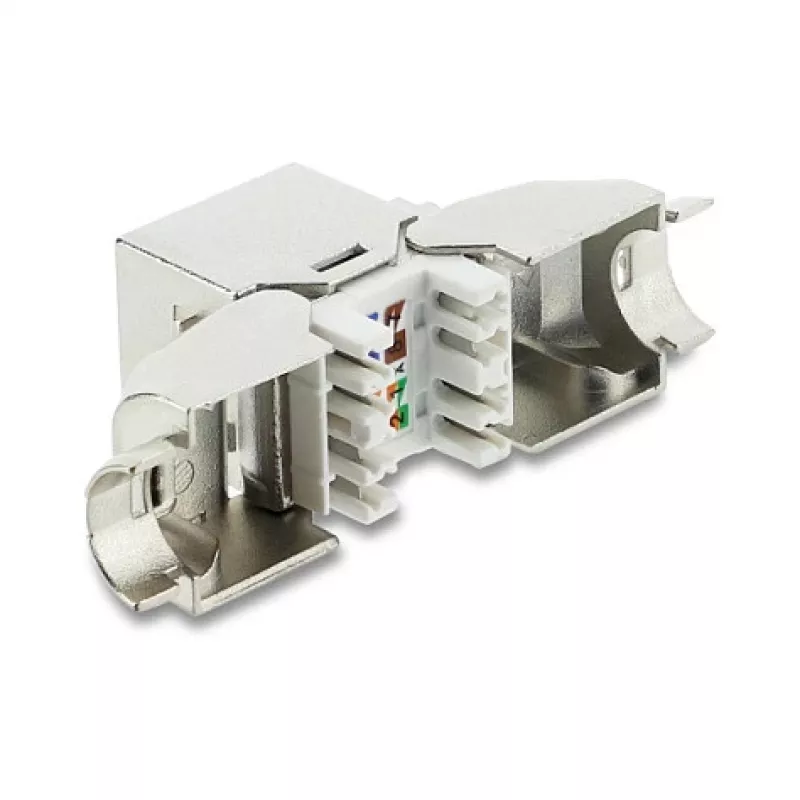 Módulo Keystone RJ45 DELOCK 90374 Cat.6A 90° sem ferramentas