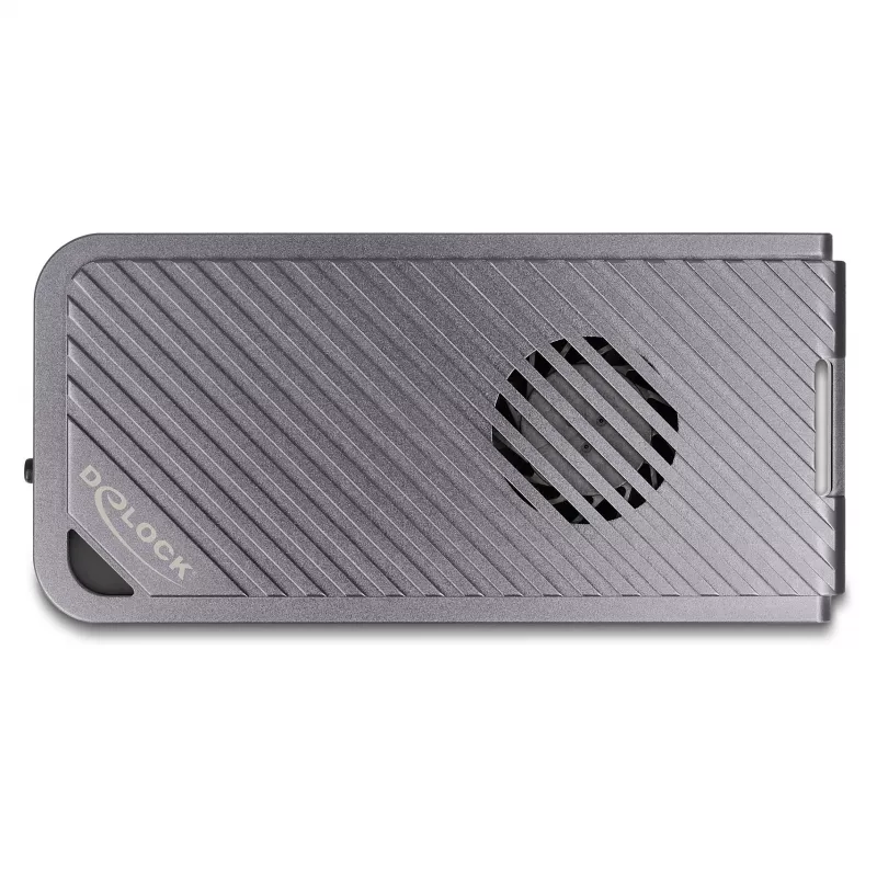 Caixa para SSD DELOCK 42025 para 1 x M.2 (PCIe, USB4 Gen4, USB-C) cinzenta, alumínio
