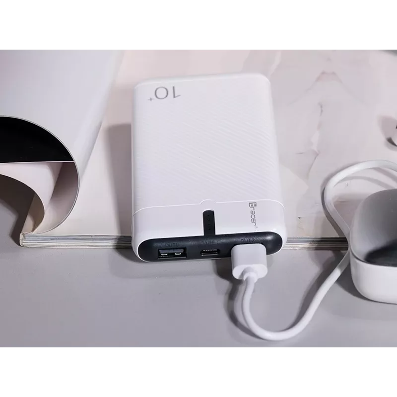 Powerbank EnerGo 10000mAh branco-preto