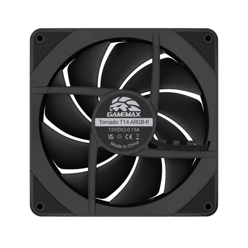 GAMEMAX TORNADO T14 ARGB-R Ventoinha de caixa 140mm - Preto