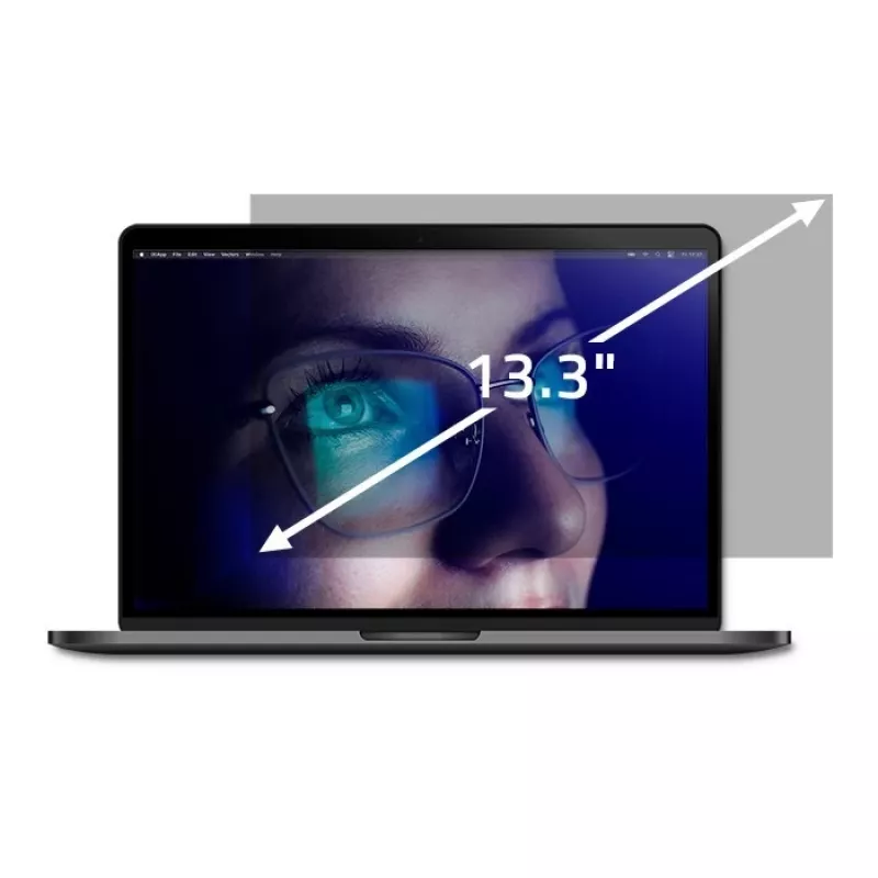 Filtro de privacidade Qoltec 51050 para ecrã (13,3 polegadas) (11,59 polegadas, 16:9), película protetora para portátil