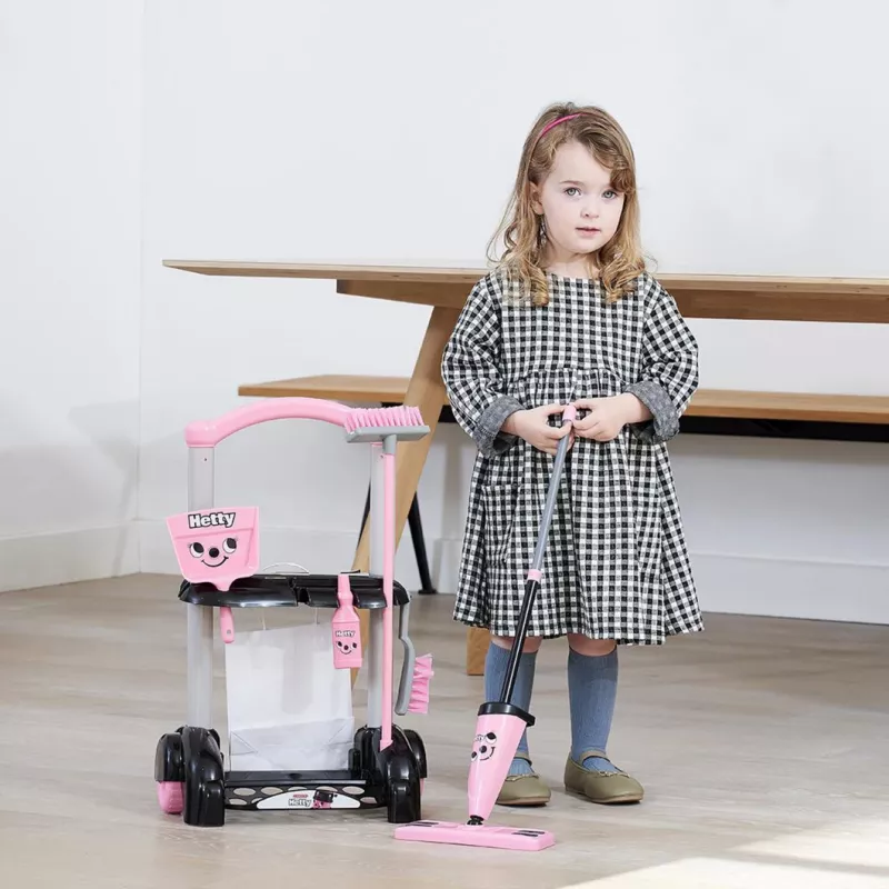 Carrinho de limpeza de brinquedo CASDON Hetty eletrodoméstico infantil rosa