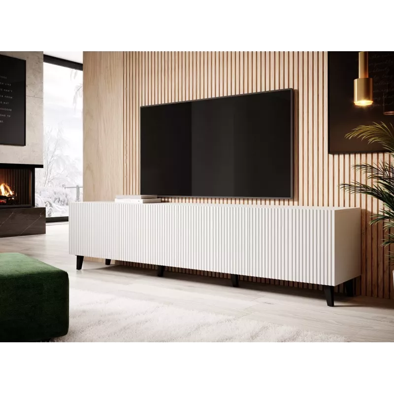 Móvel RTV Cama PAFOS 200x42x52 branco mate