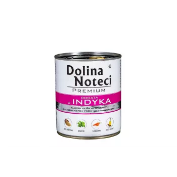 Alimento húmido para cães Dolina Noteci DOLINA NOTECI Premium — peru, 800 g, cães adultos, sem glúten e sem soja, sem aditivos artificiais