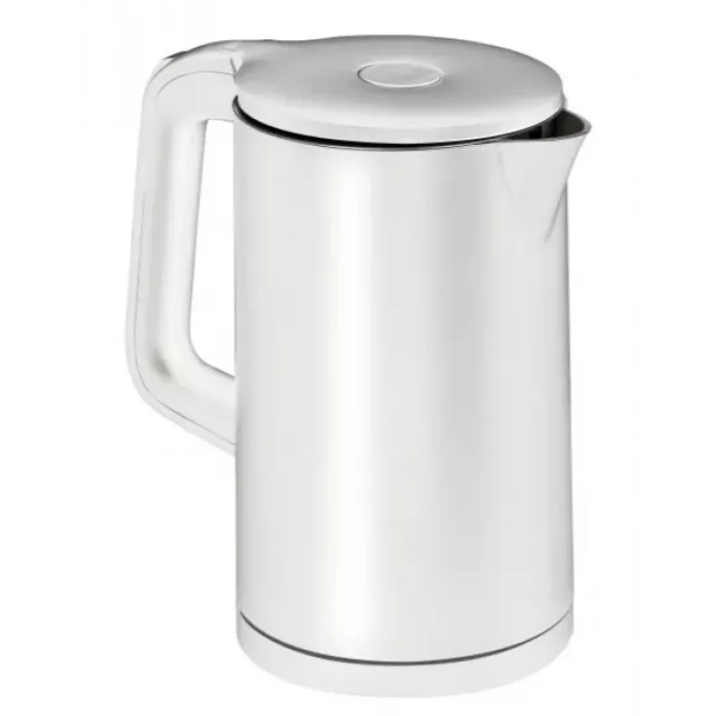 Chaleira elétrica MPM 1,7 L 2200 W caixa em aço inoxidável, botões, termostato regulável, bloqueio de segurança