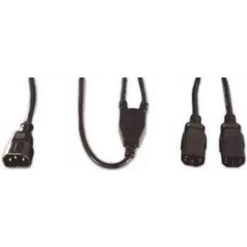 Cabo de alimentação Tecline 580490 preto 1,8 m conector fêmea C13 2 x conector fêmea C13