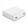 Tomada de ligação de fibra ótica DeLOCK 2 x SC simplex LC duplex branca