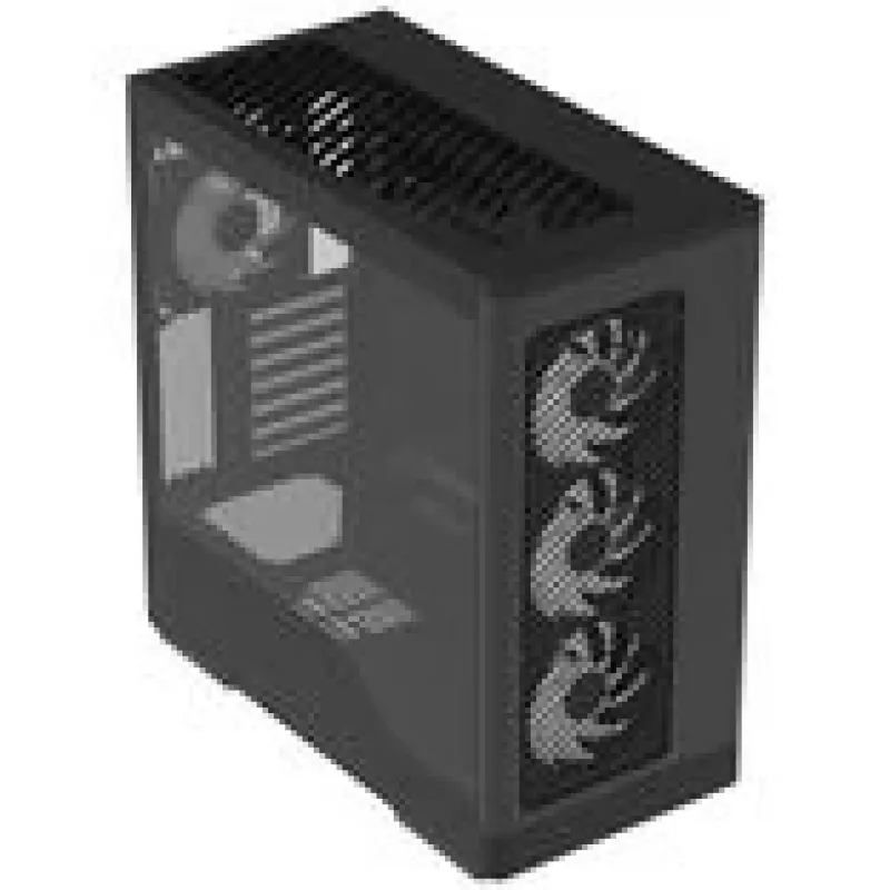 Caixa de computador AEROCOOL D520A Midi-Tower ATX Tempered Glass RGB — preta
