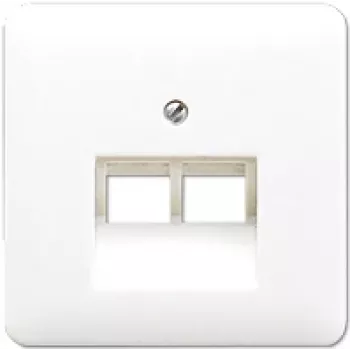 Tomada de parede RJ-45 JUNG CD 569-2 UA WW branco — termoplástico