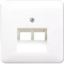 Tomada de parede RJ-45 JUNG CD 569-2 UA WW branco — termoplástico