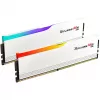 DIMM 64 GB DDR5-6400 (2x 32 GB) kit duplo, memória RAM branca, F5-6400J3239G32GX2-RM5RW, Ripjaws M5 RGB, INTEL XMP