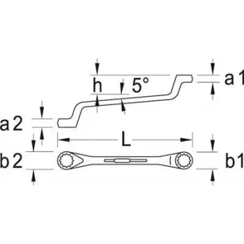 Chave de caixa dupla Gedore UD-Profil 30x32 mm (6019260)