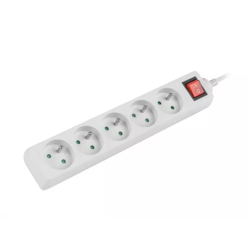Extensão elétrica Lanberg PS1-05E-0300-W 3m 5 tomadas AC interior/exterior branca