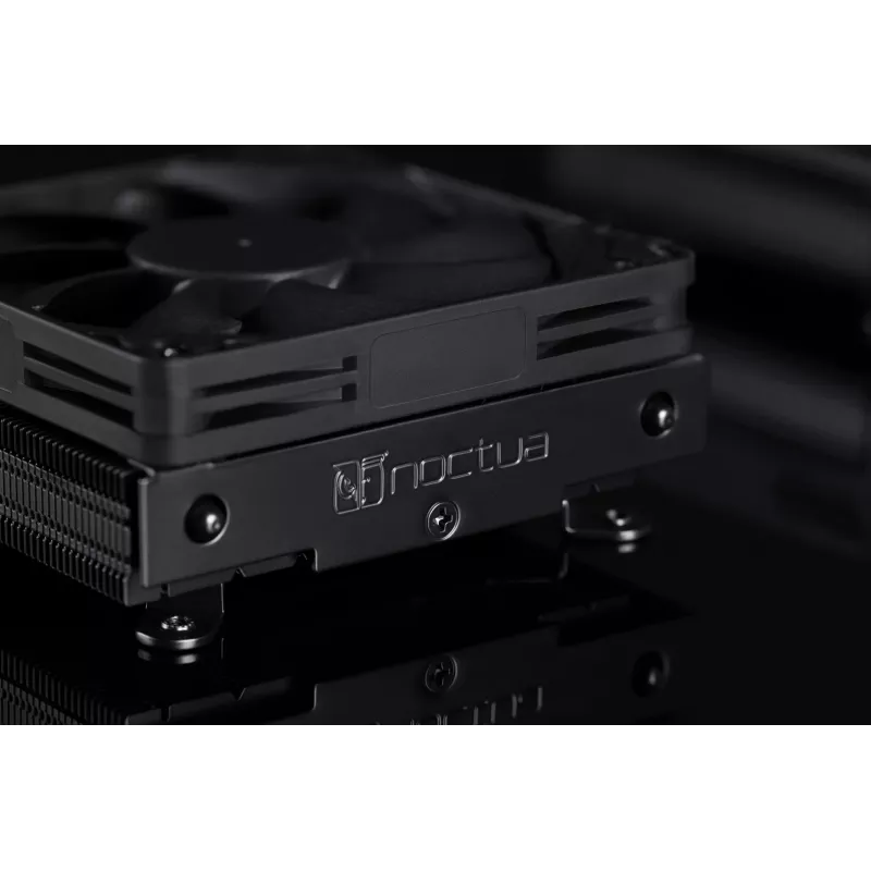 Dissipador de CPU Noctua NH-L9i chromax.preto, ventoinha low-profile de 92 mm, suporte para LGA1151/LGA115x/AM4, 37 mm de altura, dissipador 95x95 mm