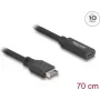 Cabo USB DeLOCK Type-E Key A 20 pinos ficha macho para conector fêmea USB Type-C 70 cm