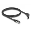 Cabo de rede DeLOCK RJ45 Cat.8.1 90° angular para cima / reto 1 m preto