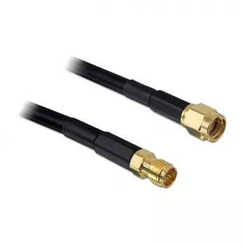 Cabo coaxial DeLOCK CFD200 15 m RP-SMA preto