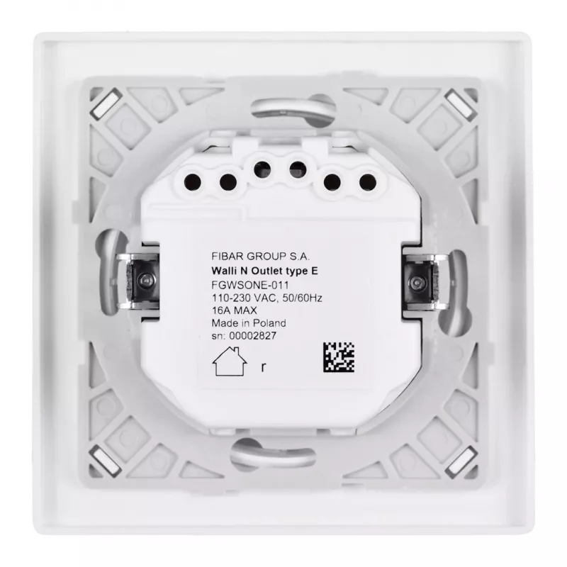 Tomada Fibaro Walli Outlet N tipo E antracite FGWSONE-011-8