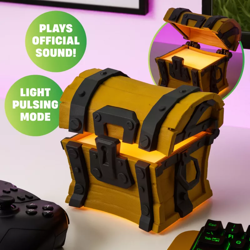 Candeeiro de mesa Paladone Fortnite Chest Light – candeeiro LED temático de novidade