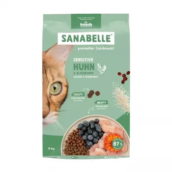 Comida seca para gatos Bosch Sanabelle Sensitive Frango 8 kg — alimento completo hipoalergénico para gatos adultos